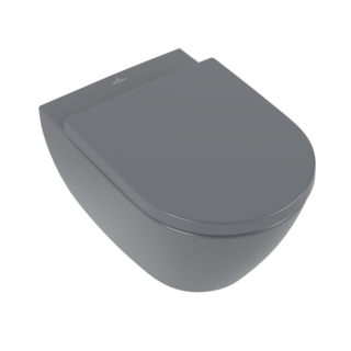 Унитаз подвесной Villeroy Boch  Subway 2.0 с открытым смывным краем Graphite Серый матовый